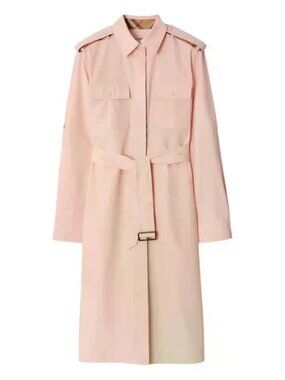 NWT Authentic Burberry Check-Trim Short-Sleeve Belted Shirtdress sz US 8